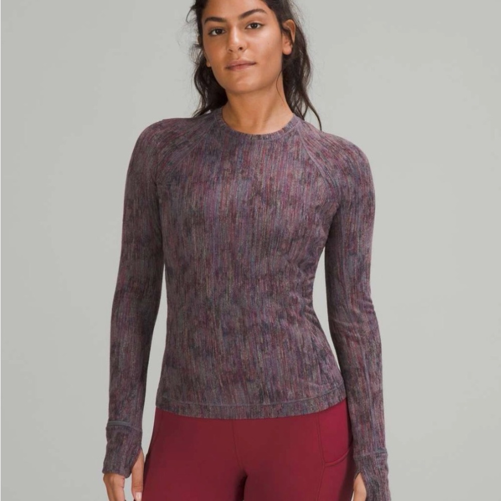 lululemon athletica It’s Rulu Run size 4 Data Rush Jacquard Anchor Symphony Blue